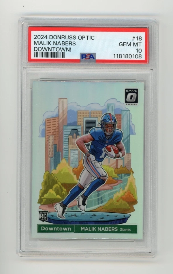 PSA 10 - 2024 Donruss Optic Football MALIK NABERS RC Downtown! #18