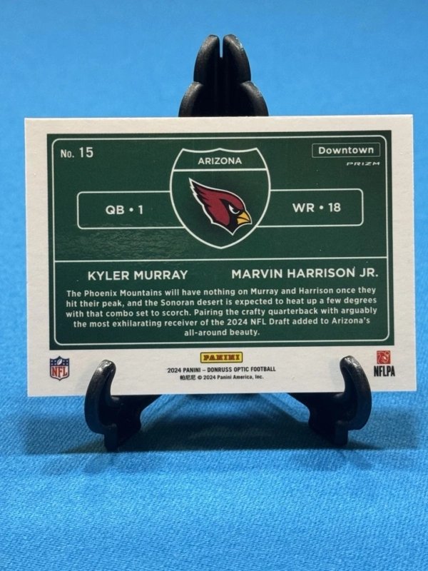 2024 Donruss Optic Dual Downtown Kyler Murray Marvin Harrison Jr Cardinals - Image 9