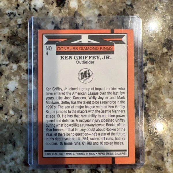 vintage baseball card Ken Griffey Jr - Image 2