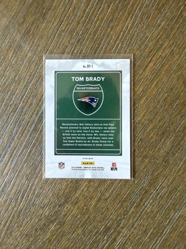 2018 Donruss Optic Downtown Tom Brady #DT-1 Case Hit SSP - Image 2