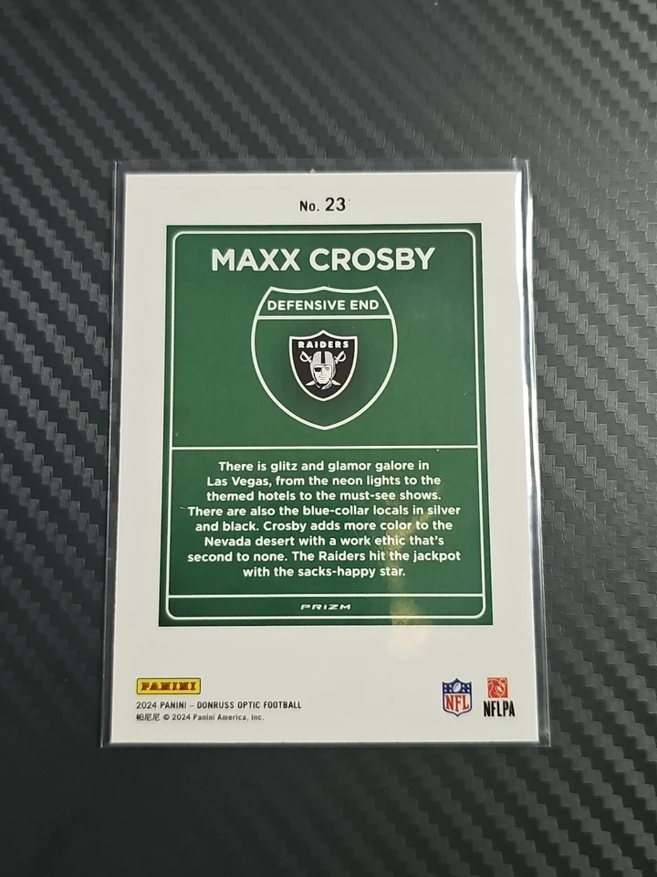 2024 Panini Donruss Optic Downtown! Maxx Crosby #23 Raiders NFL - Image 2
