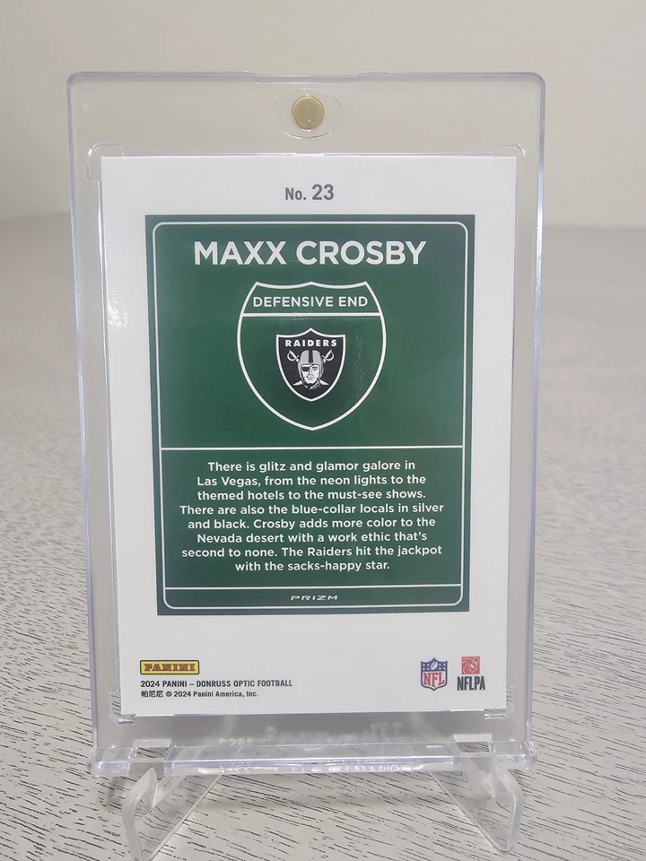 2024 Donruss Optic Football - Max Crosby Downtown Raiders SSP Case Hit - Image 2