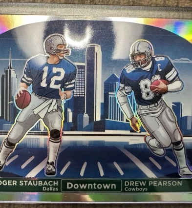 ROGER STAUBACH DREW PEARSON 2024 DONRUSS OPTIC DOWNTOWN #12 DUAL MINT