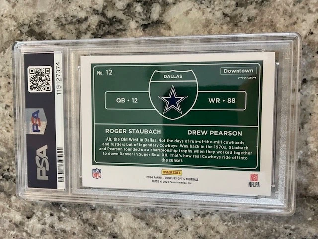 2024 Panini Donruss Optic - Downtown Duos Roger Staubach, Drew Pearson #12 - Image 2