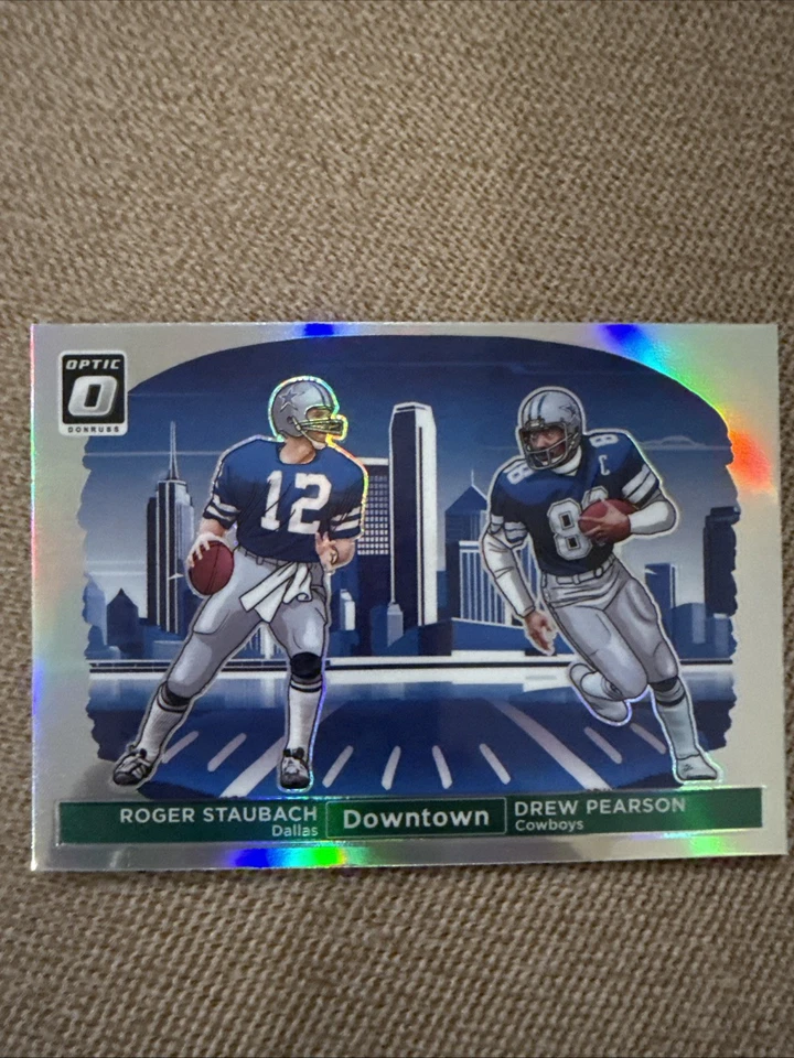 2024 Panini Donruss Optic - Downtown Duos Roger Staubach, Drew Pearson #12 - Image 2