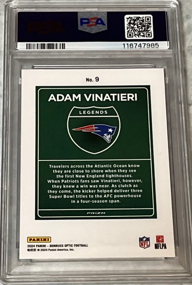 2024 Panini Donruss Optic - Downtown Legends Adam Vinatieri #9 - Image 2
