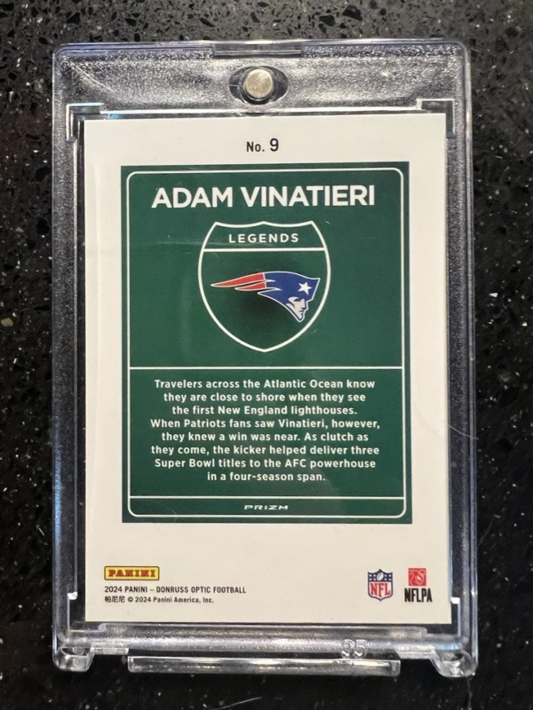 2024 Donruss Optic Adam Vinatieri “Legends” Downtown SSP Case Hit #9 Patroits - Image 2
