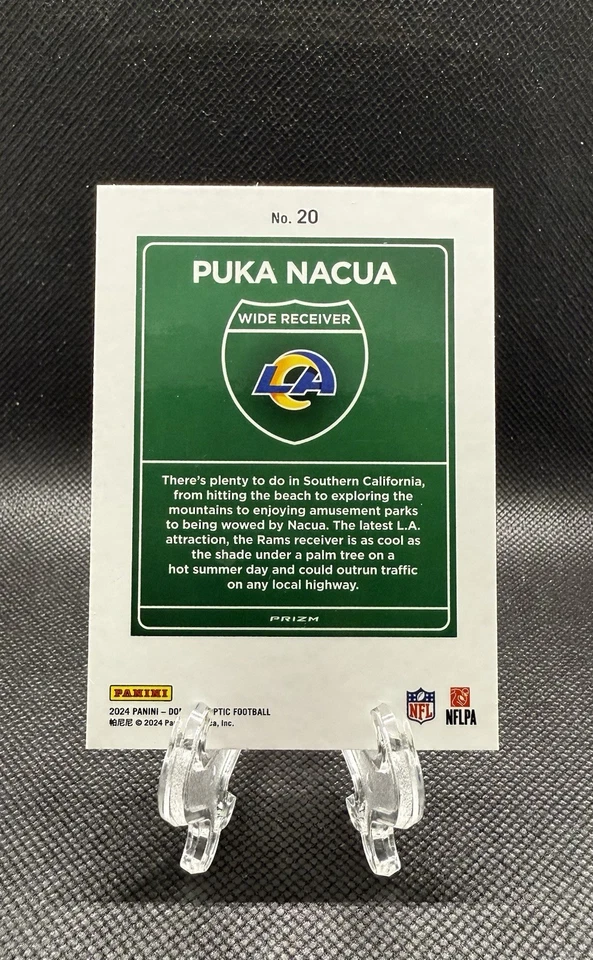 2024 Donruss Optic Puka Nacua Downtown! SSP #20 Rams - Image 2