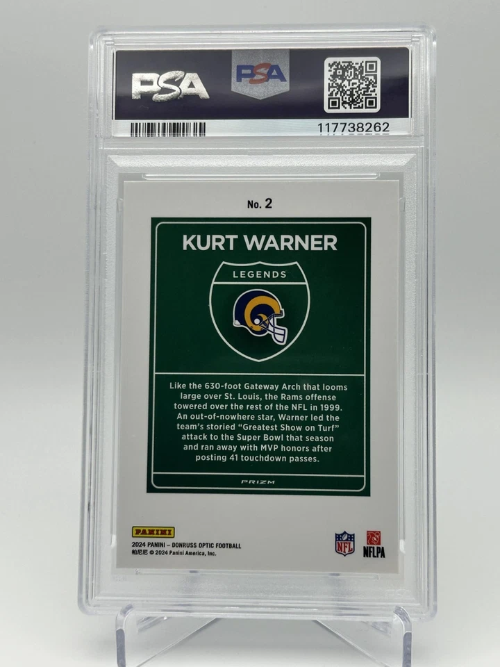 PSA 10 - 2024 PANINI DONRUSS OPTIC LEGENDS DOWNTOWN - KURT WARNER - Image 2