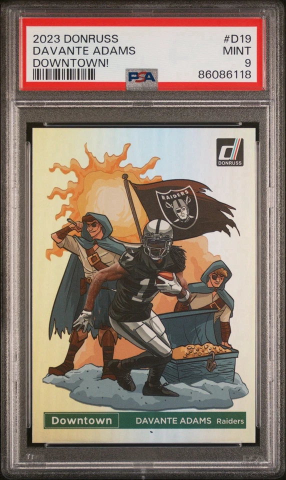 2023 Panini Donruss Davante Adams Downtown! SSP Case Hit - PSA 9