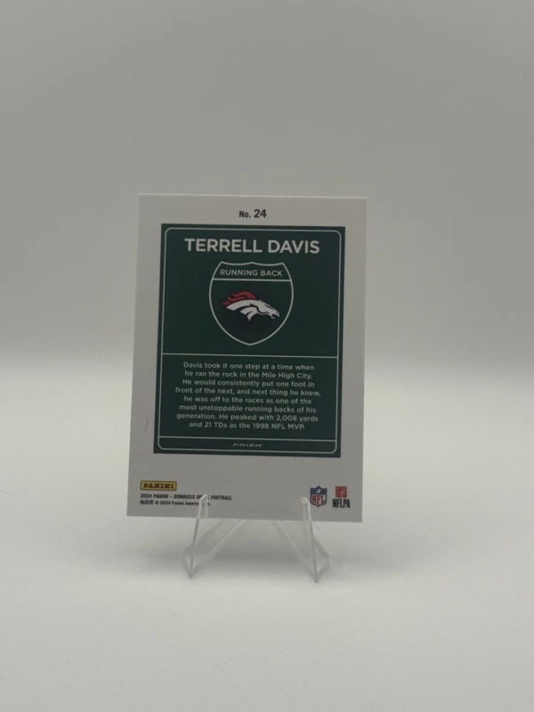 2024 Panini Donruss Optic Terrell Davis DOWNTOWN #24 SSP CASE HIT Denver Broncos - Image 3