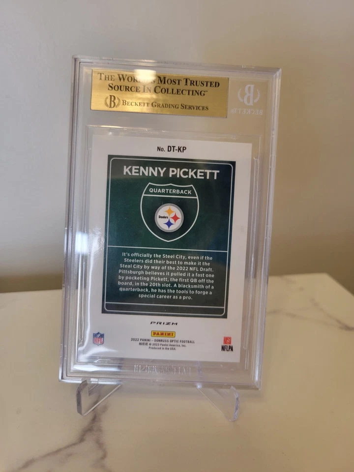 2022 Donruss Optic Kenny Pickett Downtown RC BGS 9.5 GEM MINT SP Case Hit - Image 2
