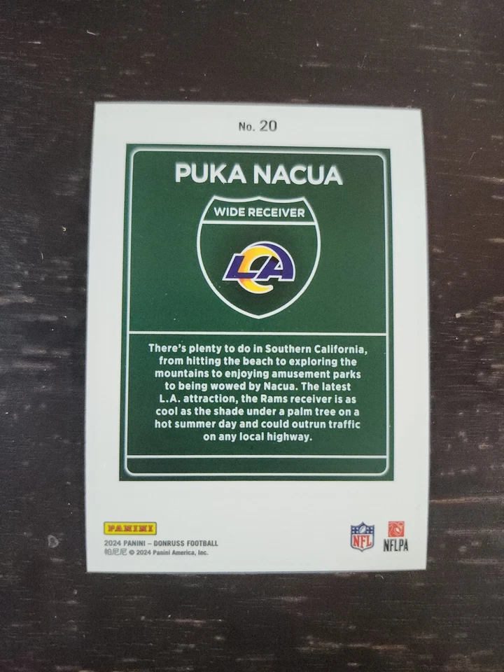 READ! 2024 Panini Donruss - DOWNTOWN! #20 Puka Nacua SSP Regular Size READ! - Image 5