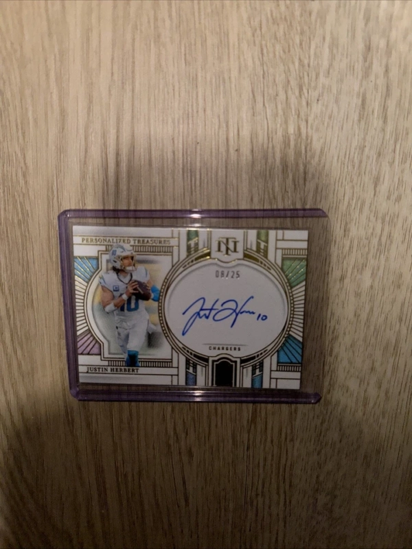2023 Panini National Treasures Justin Herbert auto /25 - Image 3
