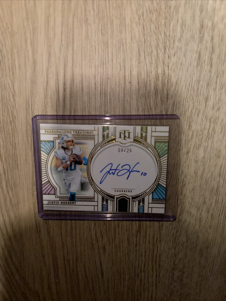 2023 Panini National Treasures Justin Herbert auto /25 - Image 3