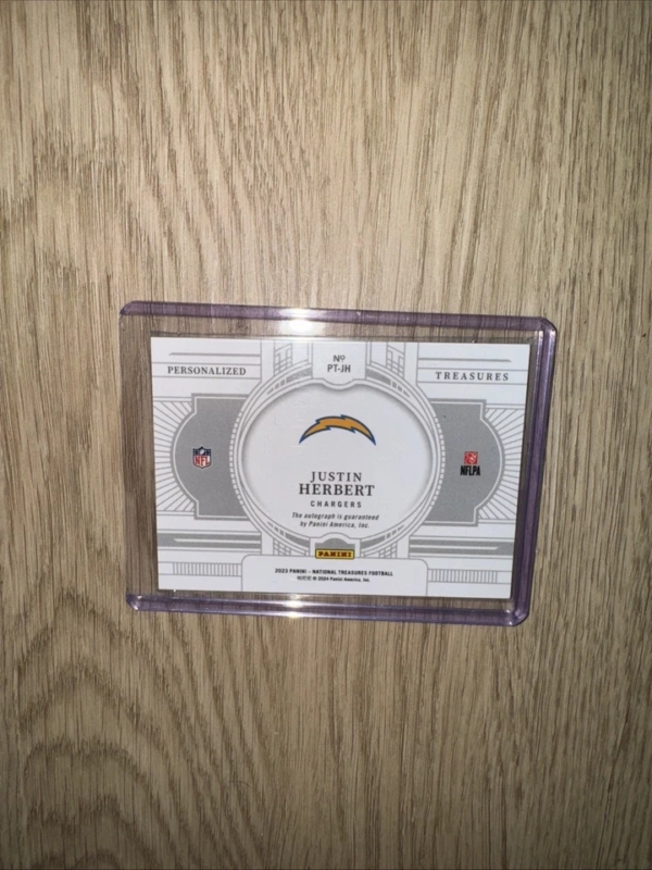 2023 Panini National Treasures Justin Herbert auto /25 - Image 2