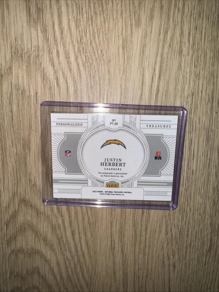 2023 Panini National Treasures Justin Herbert auto /25 - Image 2