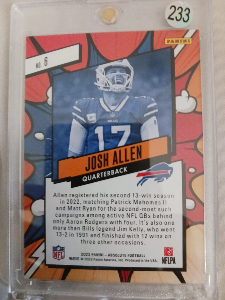 2023 Panini Absolute - Explosive Josh Allen #6 - Image 2