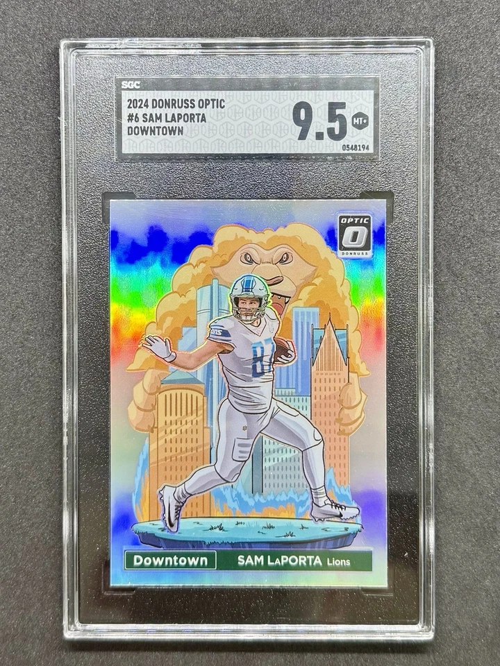 Sam LaPorta 2024 Donruss Optic Downtown SGC 9.5