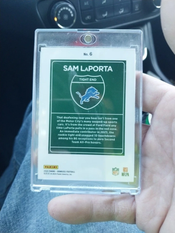 2024 Panini Donruss Optic - Downtown! Sam LaPorta #6 Mint - Image 2
