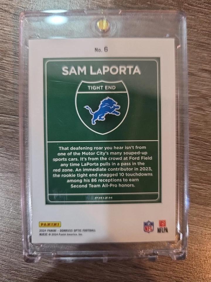 2024 Panini Donruss Optic - Downtown! Sam LaPorta #6 - Image 2