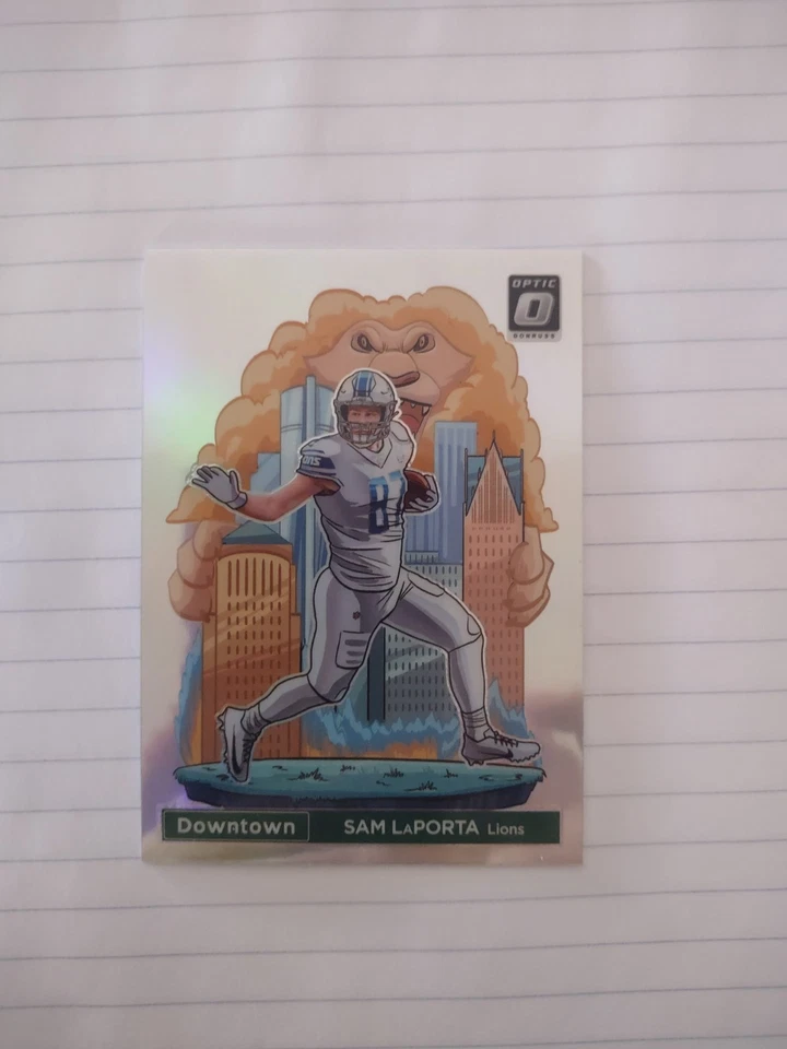 2024 Donruss Optic - Sam LaPorta Downtown #6 REGULAR SIZE SSP case Hit - Rare - Image 9
