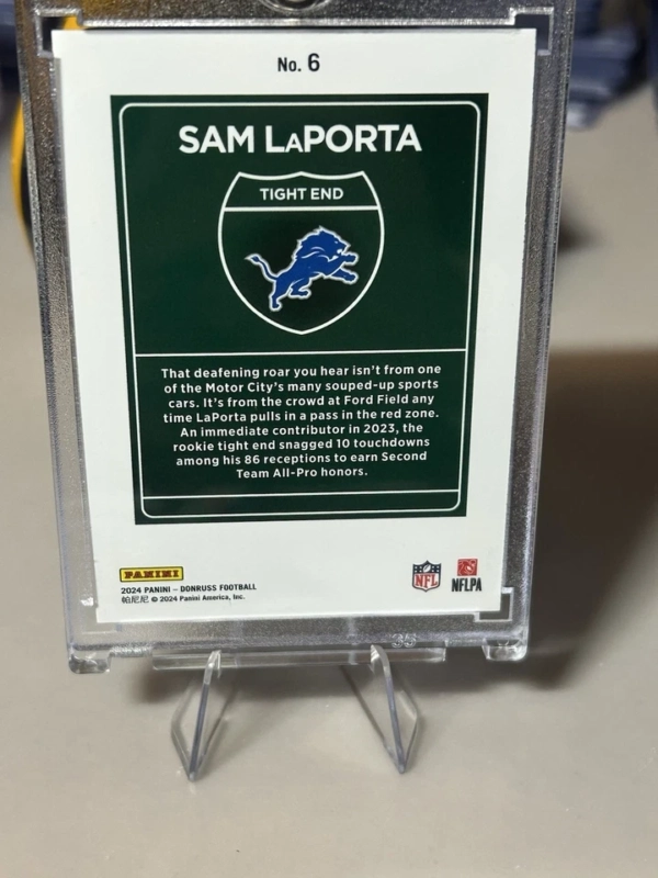 2024 Panini Donruss - Downtown! Sam LaPorta #6 case hit gorgeous card - Image 6