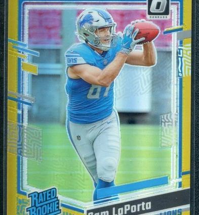 SAM LAPORTA 2023 Panini Donruss Optic Rated Rookie Gold #2/10! Lions!!