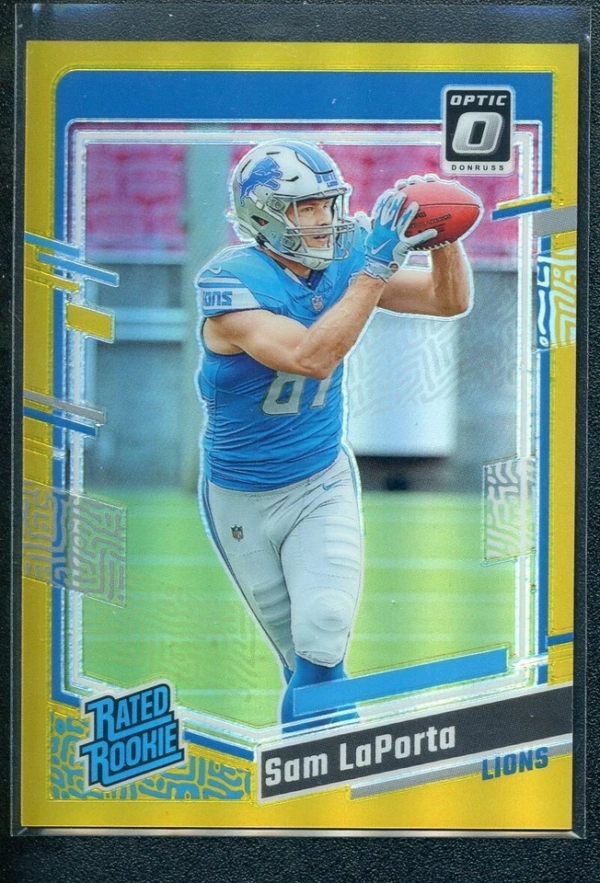 SAM LAPORTA 2023 Panini Donruss Optic Rated Rookie Gold #2/10! Lions!!