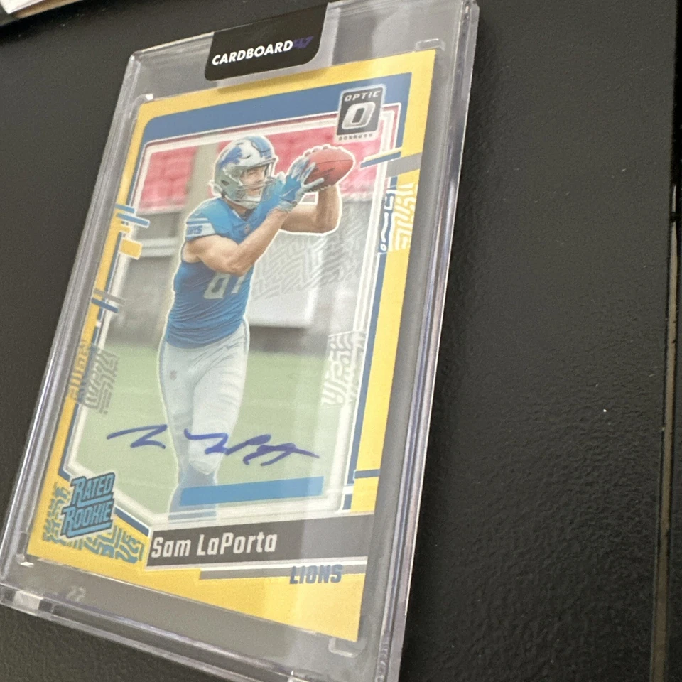 2023 Panini Donruss Optic - Sam LaPorta RR Gold On Card Auto 10/10 Bookend - Image 8