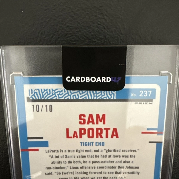 2023 Panini Donruss Optic - Sam LaPorta RR Gold On Card Auto 10/10 Bookend - Image 2