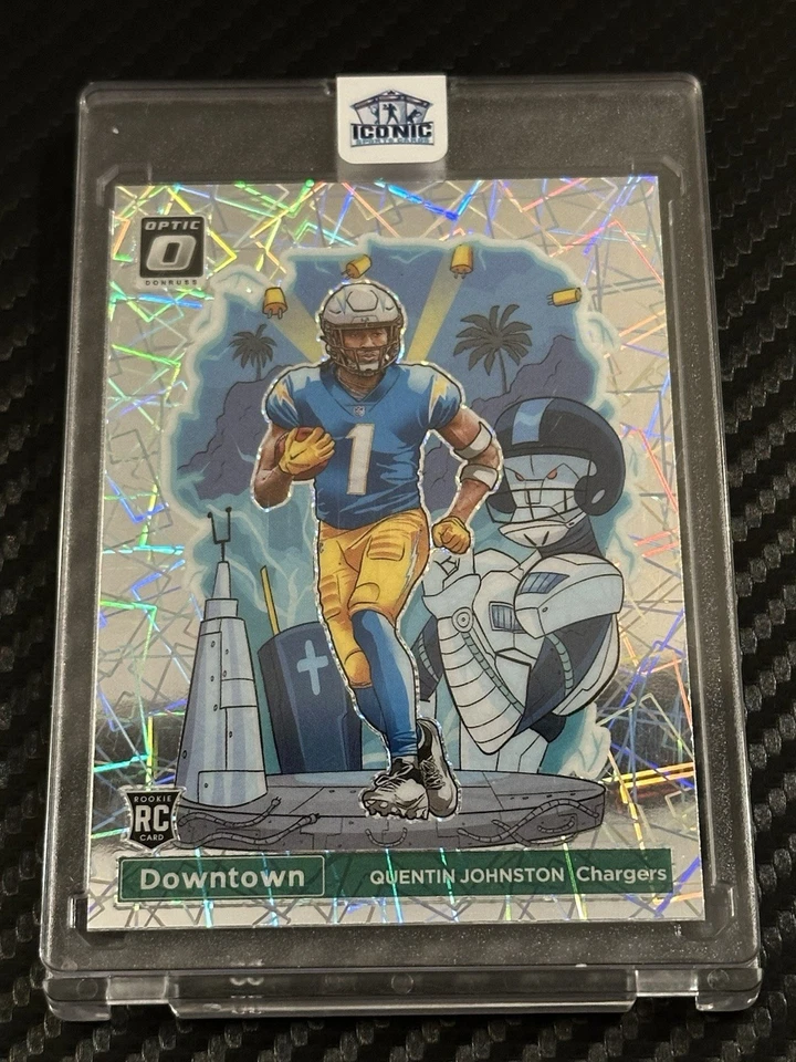 2023 Donruss Optic Quentin Johnston Downtown Case Hit Rookie Chargers