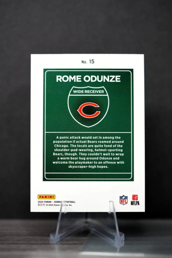 2024 Panini Donruss ROME ODUNZE OPTIC DOWNTOWN ROOKIE #15 RC BEARS - Image 6