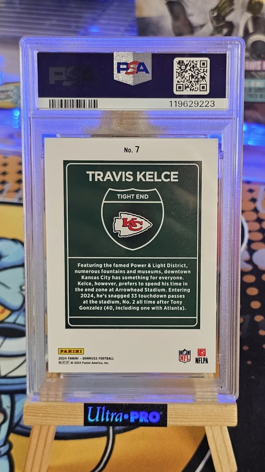 2024 Donruss Optic Football Travis Kelce Downtown! PSA 10! - Image 2